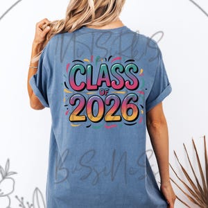 Colorful Class Of 2026 Senior 2026 Graduate 2026 Graduation PNG Instant Digital Download
