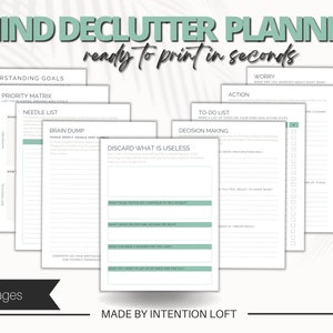 Brain Dump - To Do Liste - ADHS Planer - Work from Home - Stundenplaner - Zielplaner - Work Planner - Mind Declutter Planner - Printables