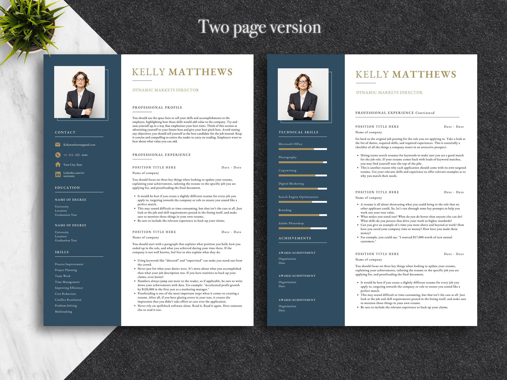 Clean Canva Resume Template for Canva Canva CV Template Cover Letter ...