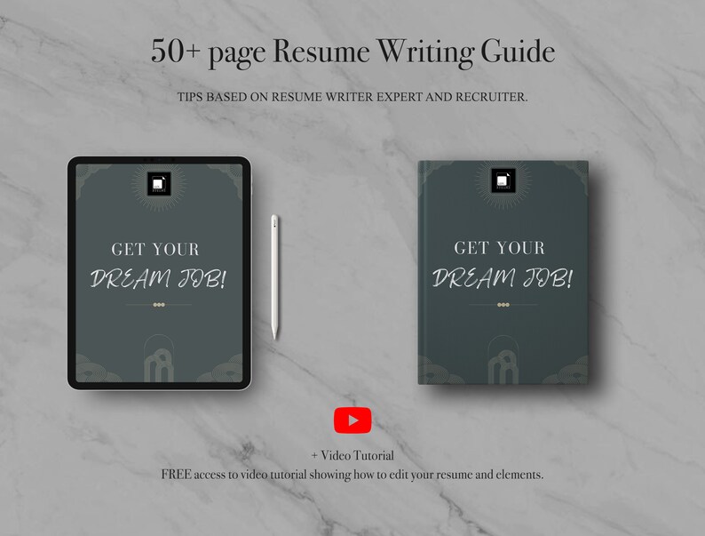 Modern Canva Resume Template | Ats-friendly CV (US Letter+a4) (5 Page ...