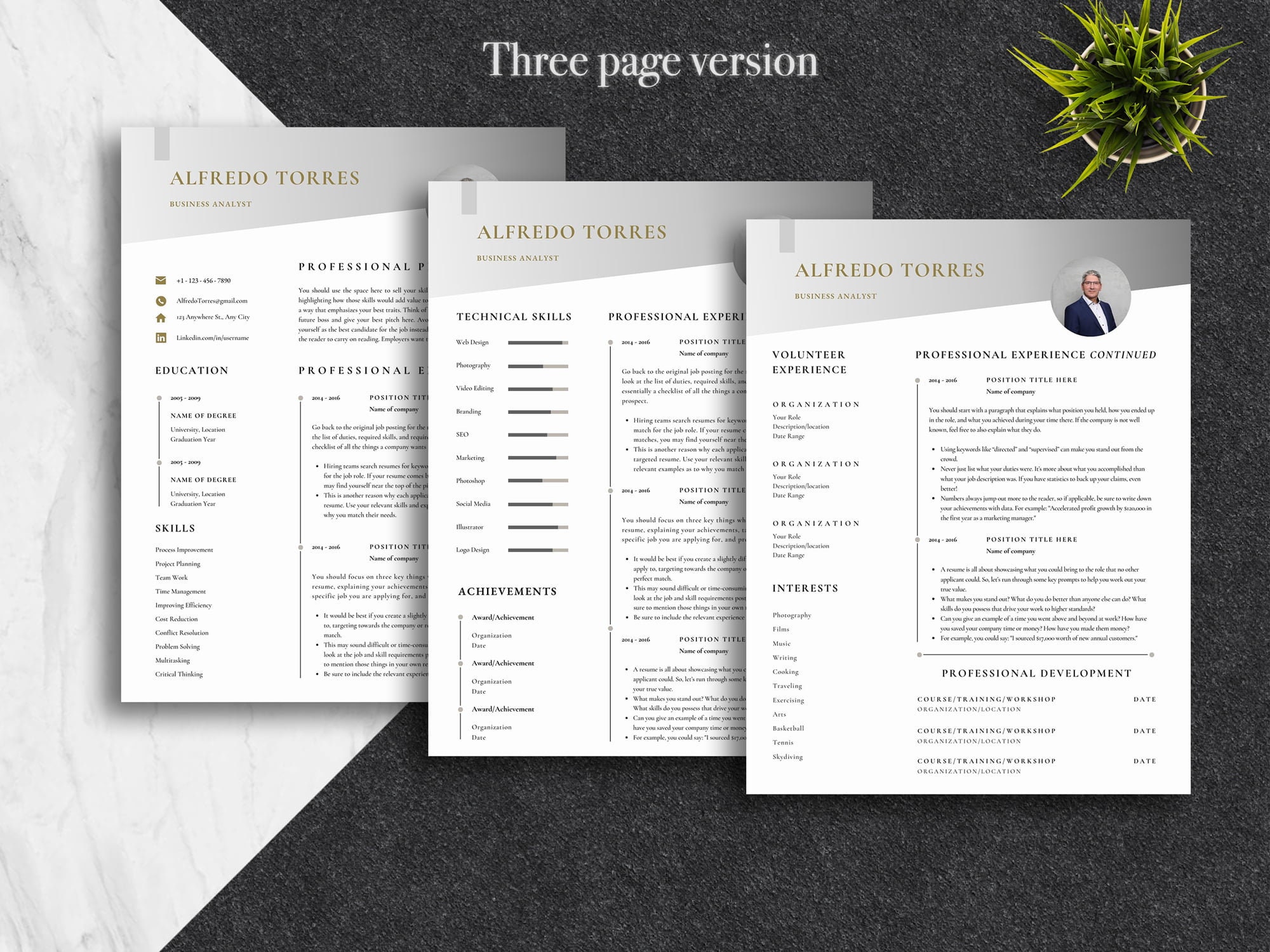 Canva Minimalist Resume Template, Professional Modern Resume Template ...