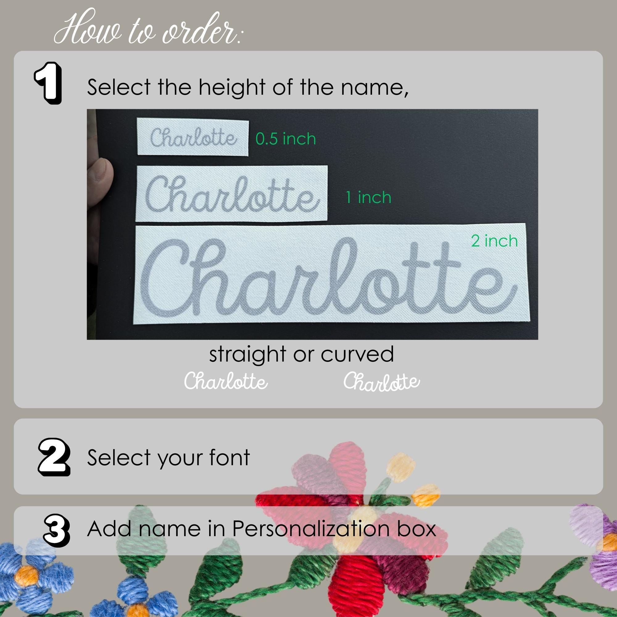 Personalized Name Pattern Personalized Name Embroidery Pattern: Custom Peel, Stick & Stitch Guide ...