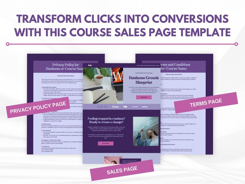 Canva Sales Page Template for Online Courses & Digital Offers | Beacons ...