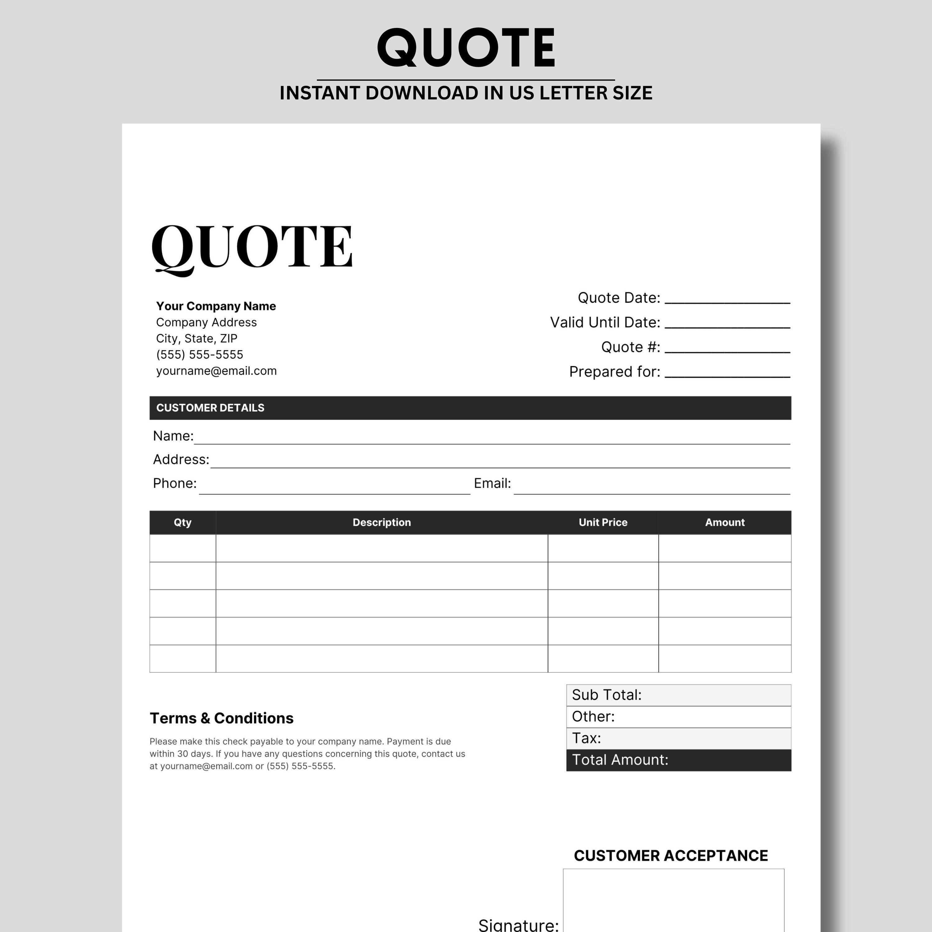 Quotation form - Etsy 日本