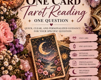 One Question Tarot Reading: One card,Same day Psychic Insight 24-Hour Personalized written reading digital download