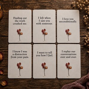 Hidden Messages Oracle Card Reading: Ex Feelings, 6 Cards 24 hour Digital Download