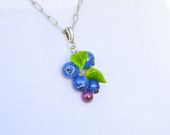 Blueberry Necklace, Murano Glass *only pendant, without chain