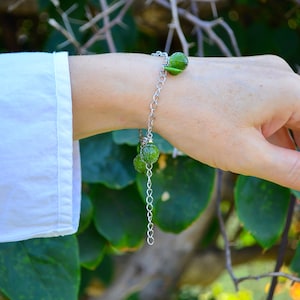 Lime Bracelet, Fruit Bracelet, Minimalist Bracelet, Handcrafted Glass Jewelry image 3