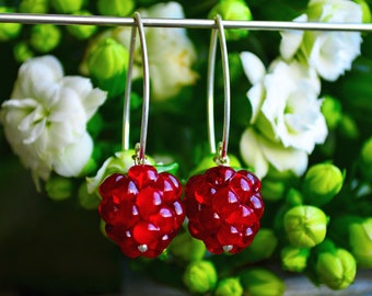 Berry Earrings, Murano Glass, Handmade, Cute Earrings, Gift For Girlfriend, Gift For Daughter, Gift For Sister, Gifts For Her