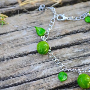 Lime Bracelet, Fruit Bracelet, Minimalist Bracelet, Handcrafted Glass Jewelry image 7