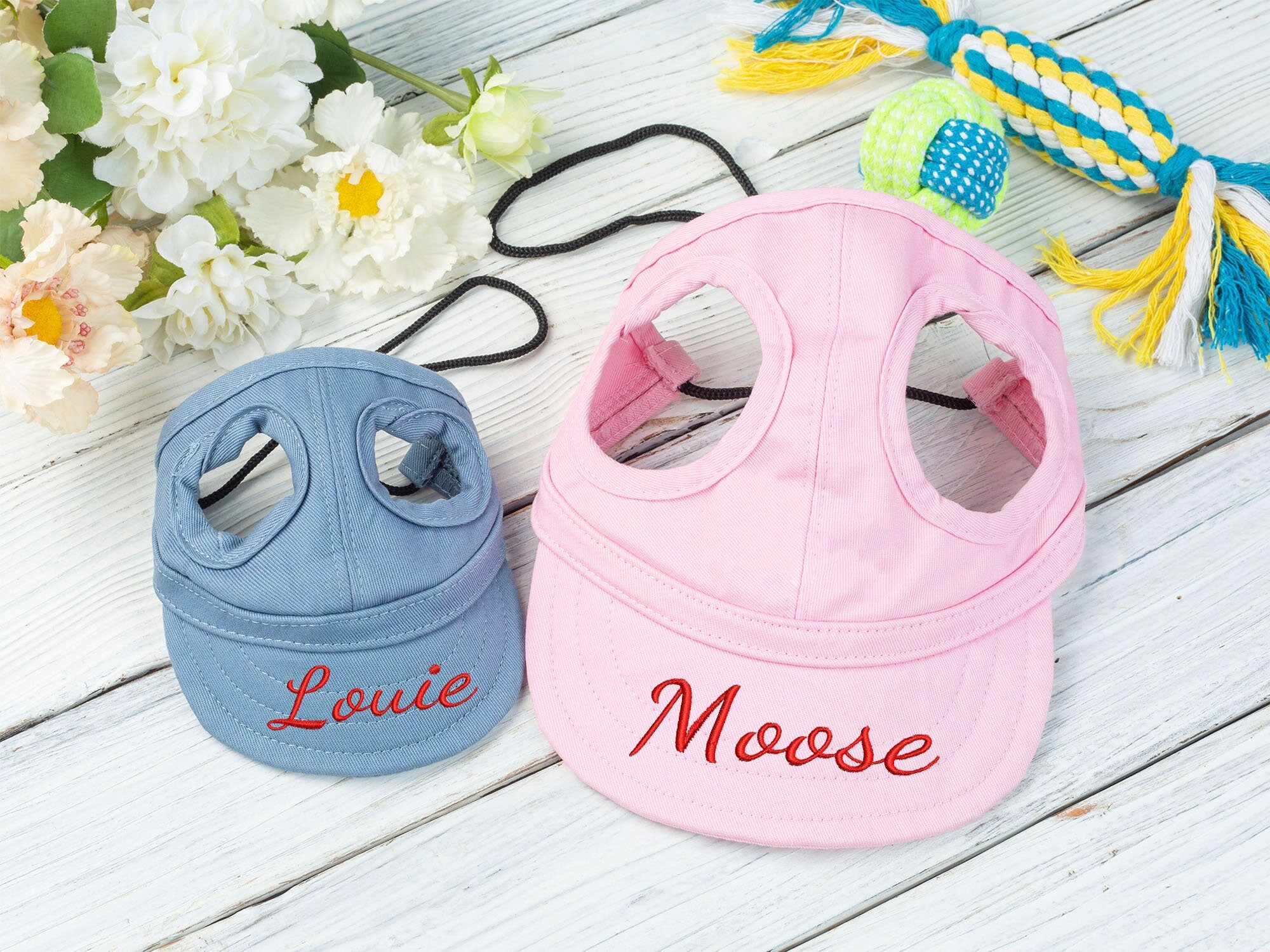 Embroidery Dog Sun Hat With Name Custom Dog Baseball Cap Etsy