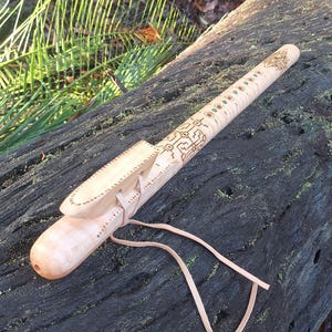 Curly Maple flute with Jade Cabochons, E 432hz