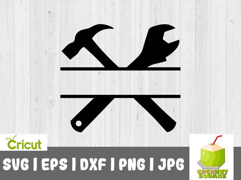 Crossed Hammer and Wrenches SVG File for Cricut and Etsy