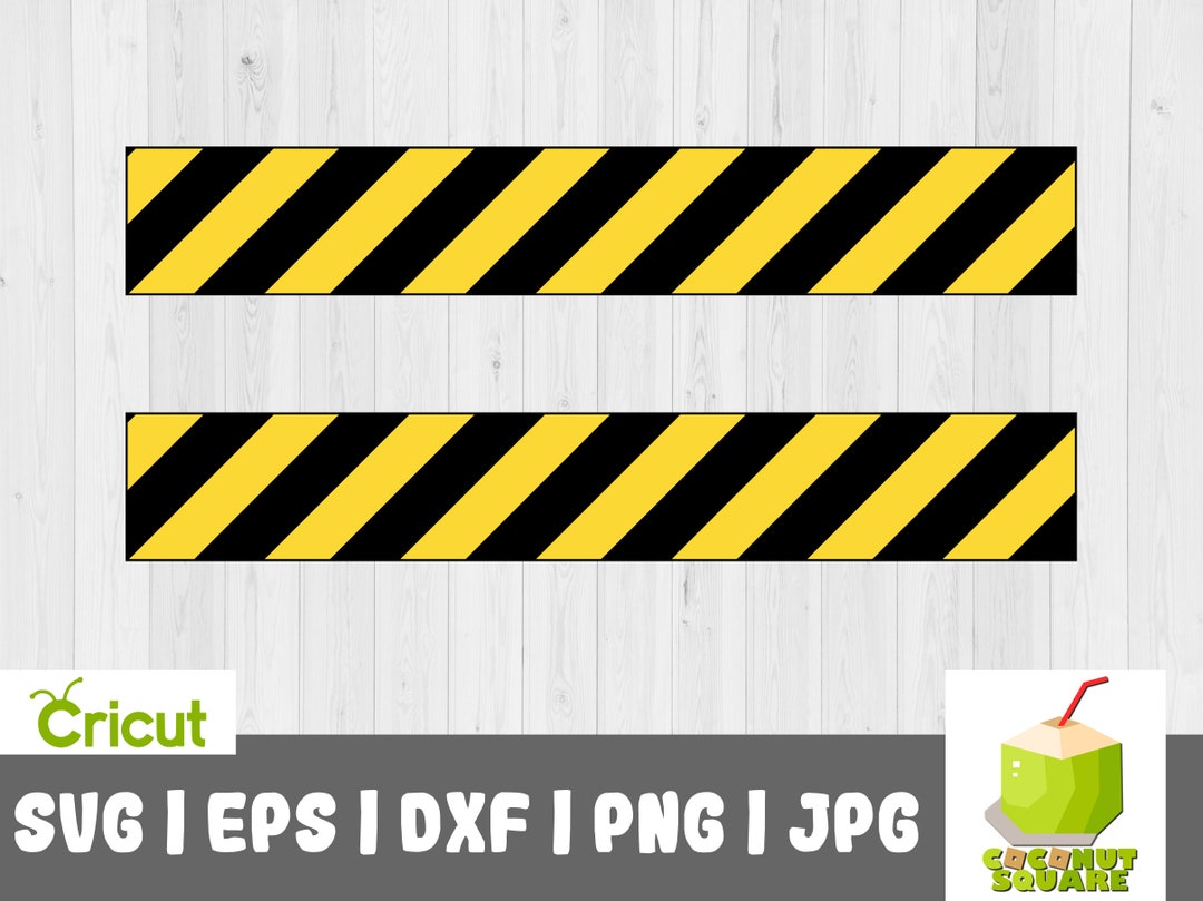 Caution Tape SVG File for Cricut and Silhouette, Instant Download