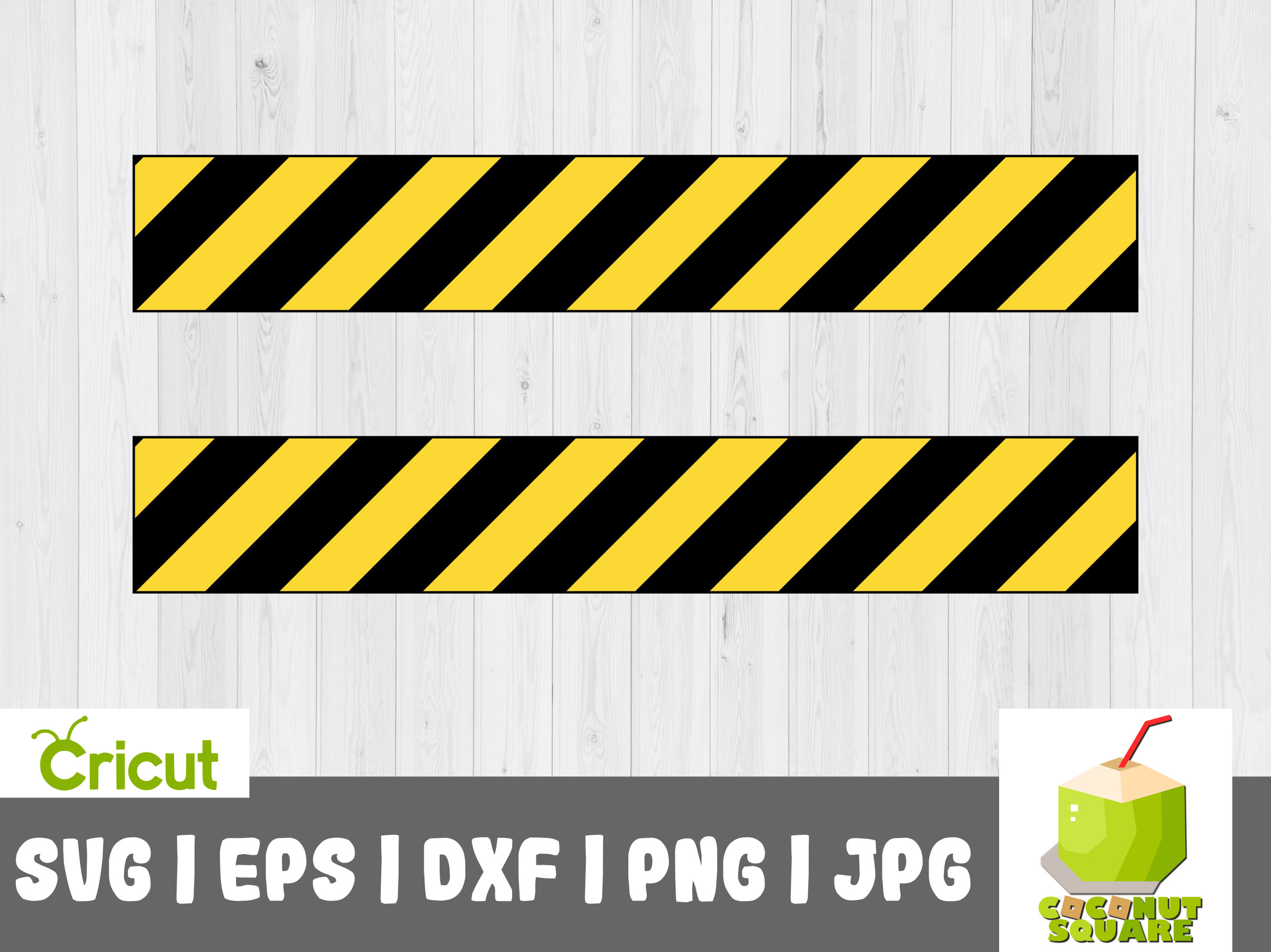 Caution Tape SVG File for Cricut and Silhouette, Instant Download