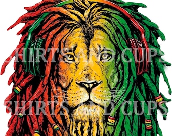 Reggae Lion Downloadable PNG File