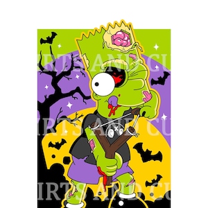 Halloween The Simpsons Bart Downloadable PNG Digital File