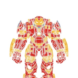 Iron Man Hulk Buster Downloadable Digitale PNG-Datei für NUR SCHWARZEN Hintergrund