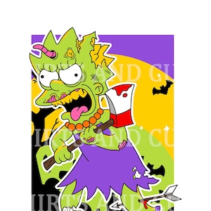 Halloween The Simpsons Lisa Downloadable Digital PNG File