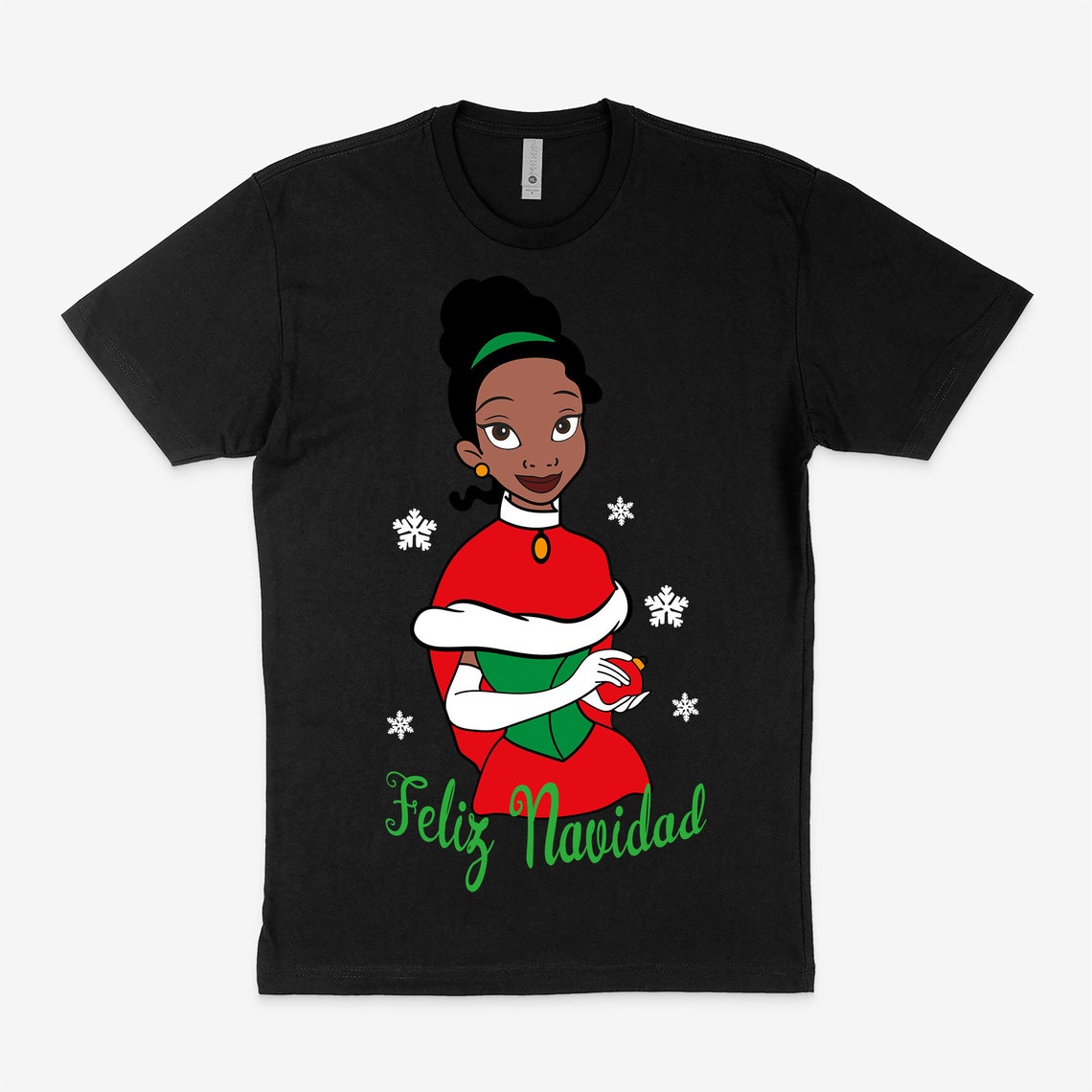 Christmas Princess Tiana Downloadable Digital PNG File Etsy
