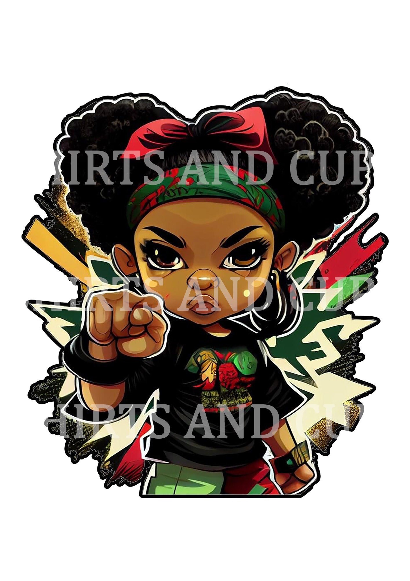 Little Black Girl Downloadable Digital PNG File - Etsy