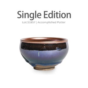 Gold Rim Purple Hare’s Fur JianZhan – Wood-Fired General Style Tea Bowl OOAK