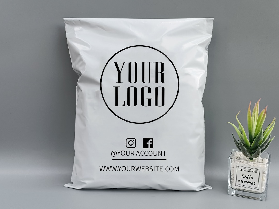 Custom White Poly Mailer Bags Eco-friendly White Poly Mailer Bag With ...