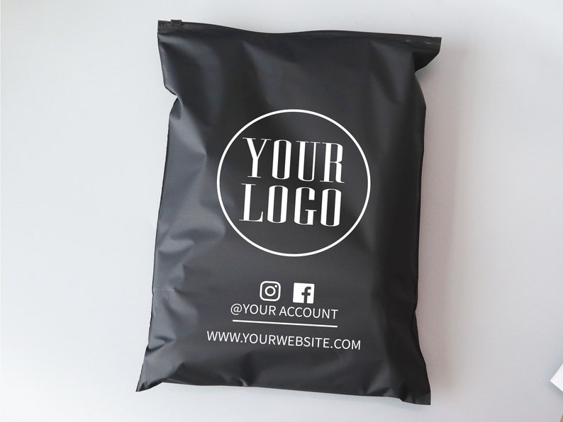 Zwarte ritszakken met logo, op maat gemaakte kledingtassen voor t-shirt. hoodieverpakking met bedrukt logo, op maat gemaakte pakketzakken, ritssluitingszak, enveloppen afbeelding 5