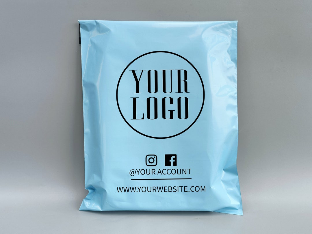 Custom Blue Envelopes With Logo,plastic Mailers,custom Package Bags