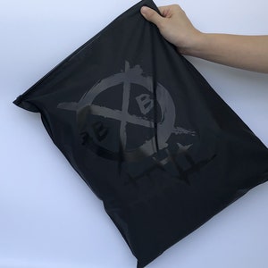 Black zipper bags with logo,Customized clothing bags for tshirt.hoodie packaging with logo printed,custom package bags,Ziplock Bag,Envelopes image 9