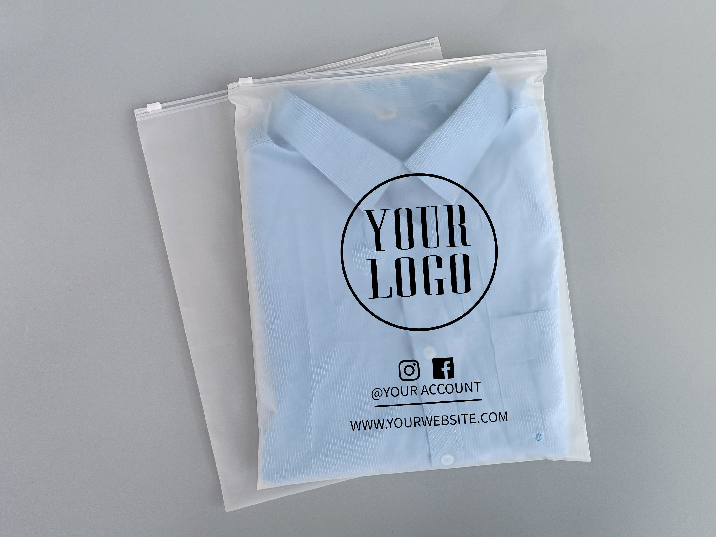 Source Custom Printing Logo Frosted Zipper Bags Zip Lock Bags Plastic  Packaging Bags on m.