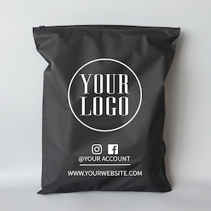 Black zipper bags with logo,Customized clothing bags for tshirt.hoodie packaging with logo printed,custom package bags,Ziplock Bag,Envelopes image 1