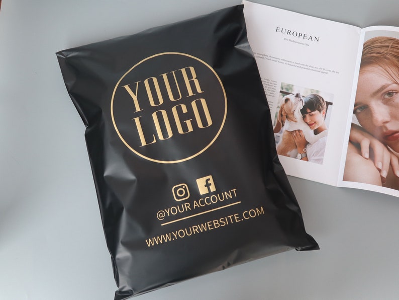 Custom shipping bags with logo,black poly mailers,custom packing bags,custom mailing bags,eco-friendly poly bags,custom shipping envelopes image 2