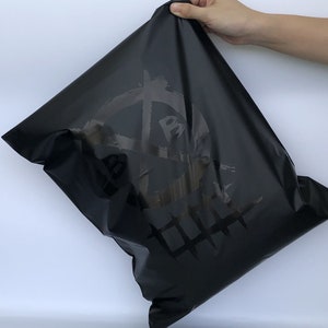 Bolsas de envío personalizadas con logotipo, sobres de polietileno negros, bolsas de embalaje personalizadas, bolsas de correo personalizadas, bolsas de polietileno ecológicas, sobres de envío personalizados imagen 10