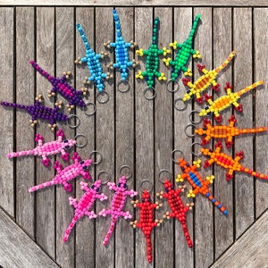 Lizard keyring / key charm / bag charm / zipper charm / zip pull in various colours