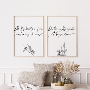 Luke Combs Where The Wild Things Are Country Song Double Poster - Wall Art Print Cowboy Western Music Lyrics Typography Decor -PHYSICAL COPY