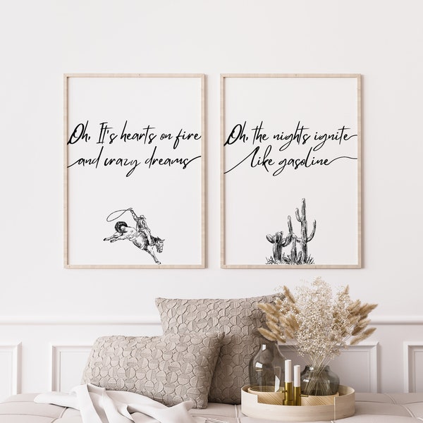 Luke Combs Where The Wild Things Are Country Song Double Poster - Wall Art Print Cowboy Western Music Lyrics Typography Decor -PHYSICAL COPY