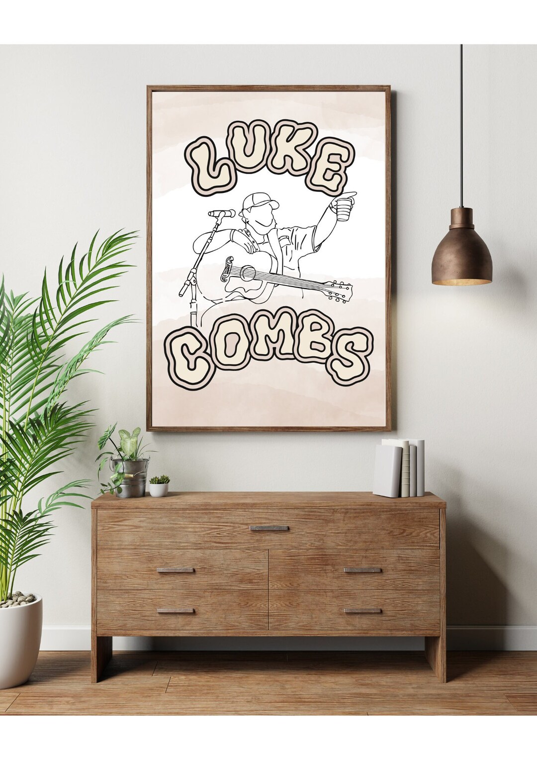 Luke Combs Line Drawing Poster Country Music Cowboy Wall Art - Etsy UK