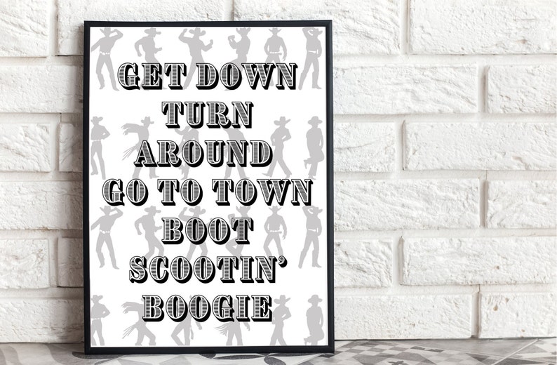 Brooks and Dunn Boot Scootin' Boogie 90's Country Song Poster Dancing ...