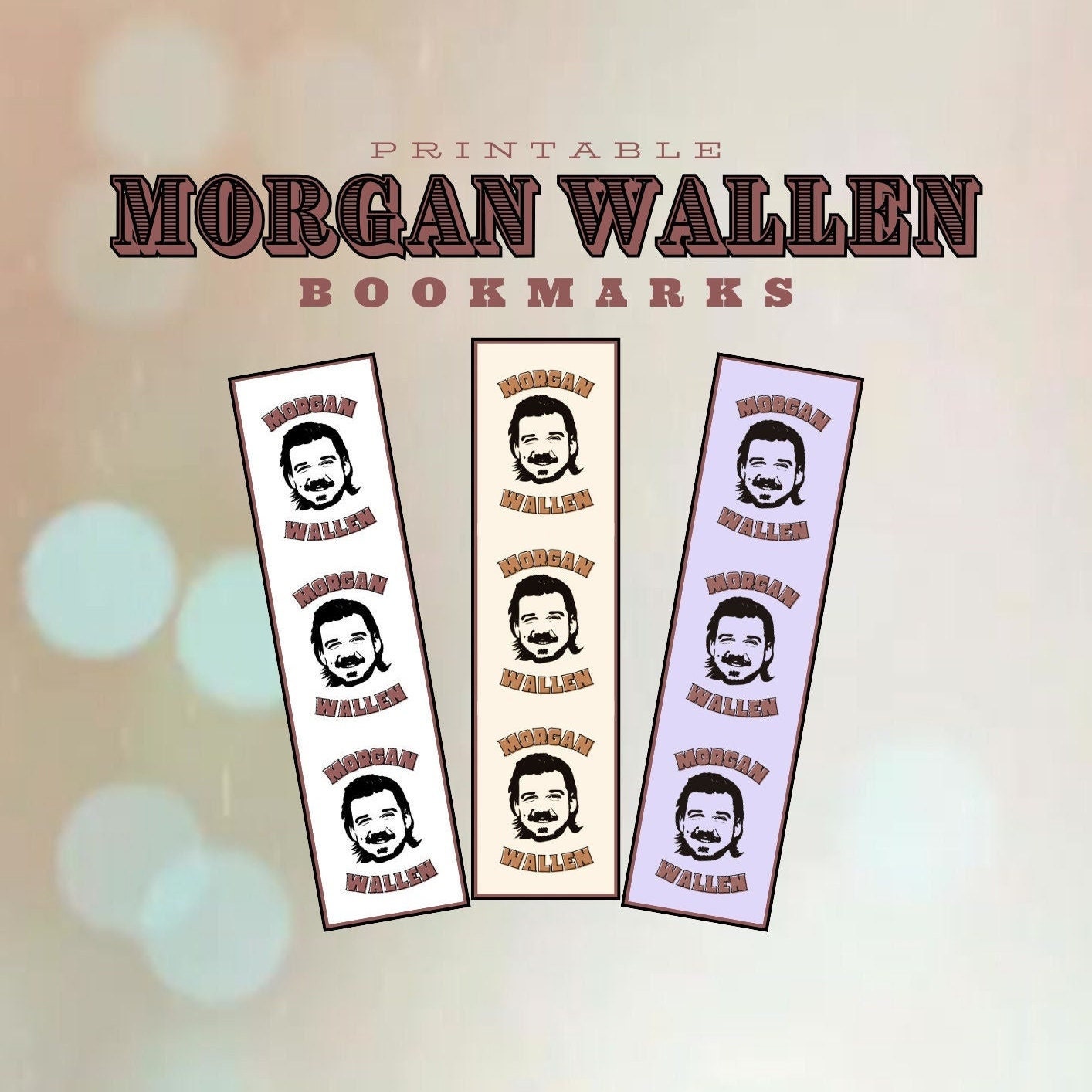 Morgan Wallen Printable Bookmarks Page Markers Digital Instant Download Morgan Wallen Printable Bookmarks Page Markers Digital Instant Download