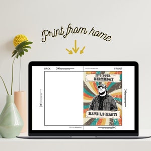 Luke Combs Birthday Card Printable Greeting Card With Envelope Country