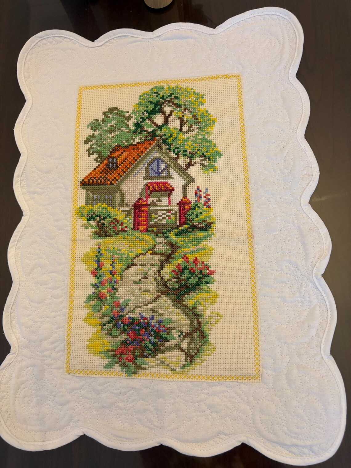 Stich Table One Piece Table Mat - Cross Stich Work - Etsy