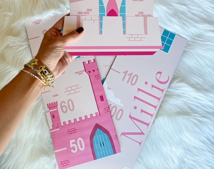 Prinzessin Kinderzimmer Wand Dekor, Baby Girl Wachstum Diagramm Lineal, 1. Geburtstagsgeschenk für Kinder