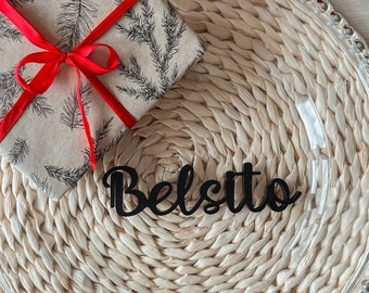CHRISTMAS Place Cards Table Settings Decor Personalized Gifts for Family Table Place Name Settings