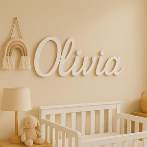 Plaque de nom en bois personnalisée pour la chambre de bébé - Décoration murale personnalisée
