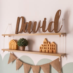 Custom Name Sign 8 to 35 inch Wooden Personalized Laser Cut Names Sign for Nursery Baby Girl Wall Decor zdjęcie 4