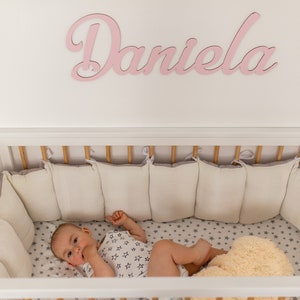 Custom Name Sign 8 to 35 inch Wooden Personalized Laser Cut Names Sign for Nursery Baby Girl Wall Decor zdjęcie 3