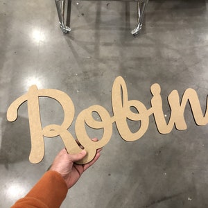 Custom Name Sign 8" to 35" inch Wooden Personalized Laser Cut Names Plaque for Nursery Baby Girl Wall Decor image 15