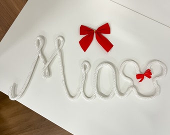 Personalized Knit Lettering, Baby Name Sign for Kids Room Deco