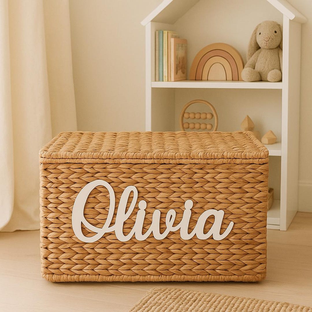 Custom Wooden Kids Name Sign for Toy Box Nursery Decor or Door Plaque ...